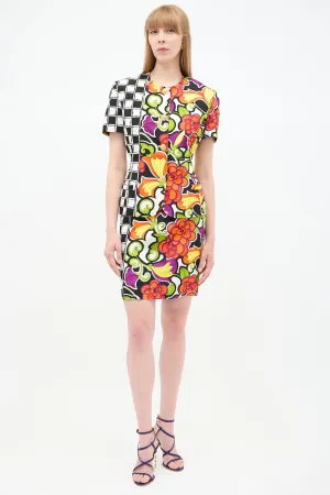 1990s Print Skirt Suit