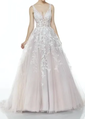 Alyce Paris - Embroidered Back Illusion Ball Dress