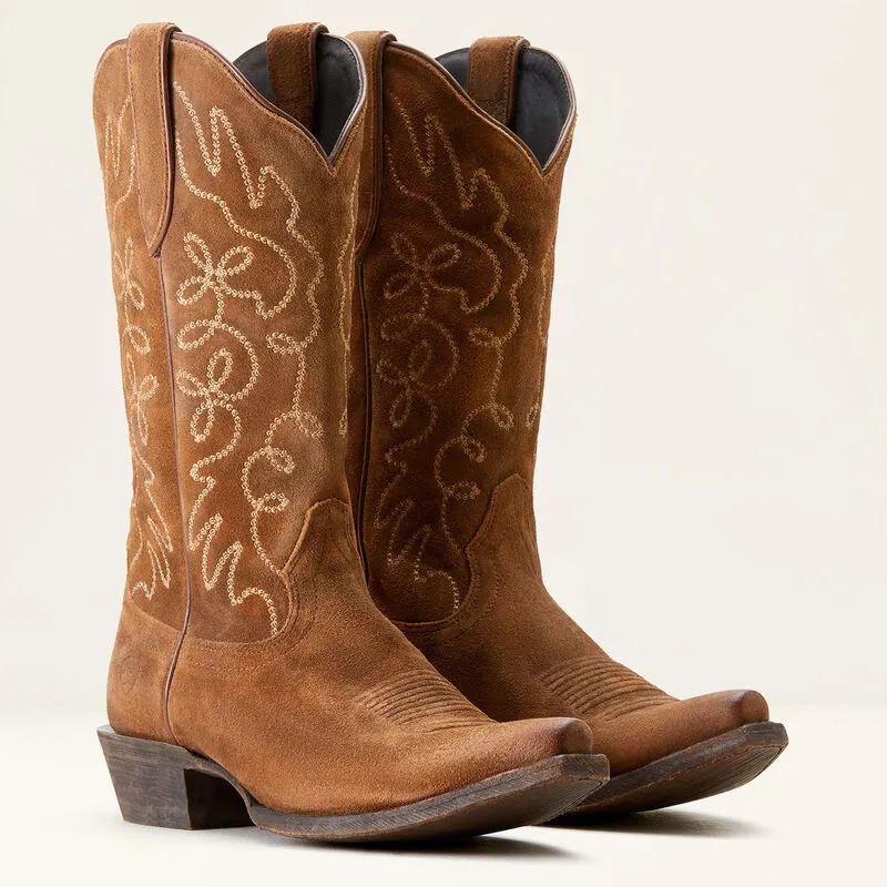 ARIAT Jukebox Western Boot (DARK GINGER SUEDE)