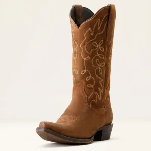 ARIAT Jukebox Western Boot (DARK GINGER SUEDE)