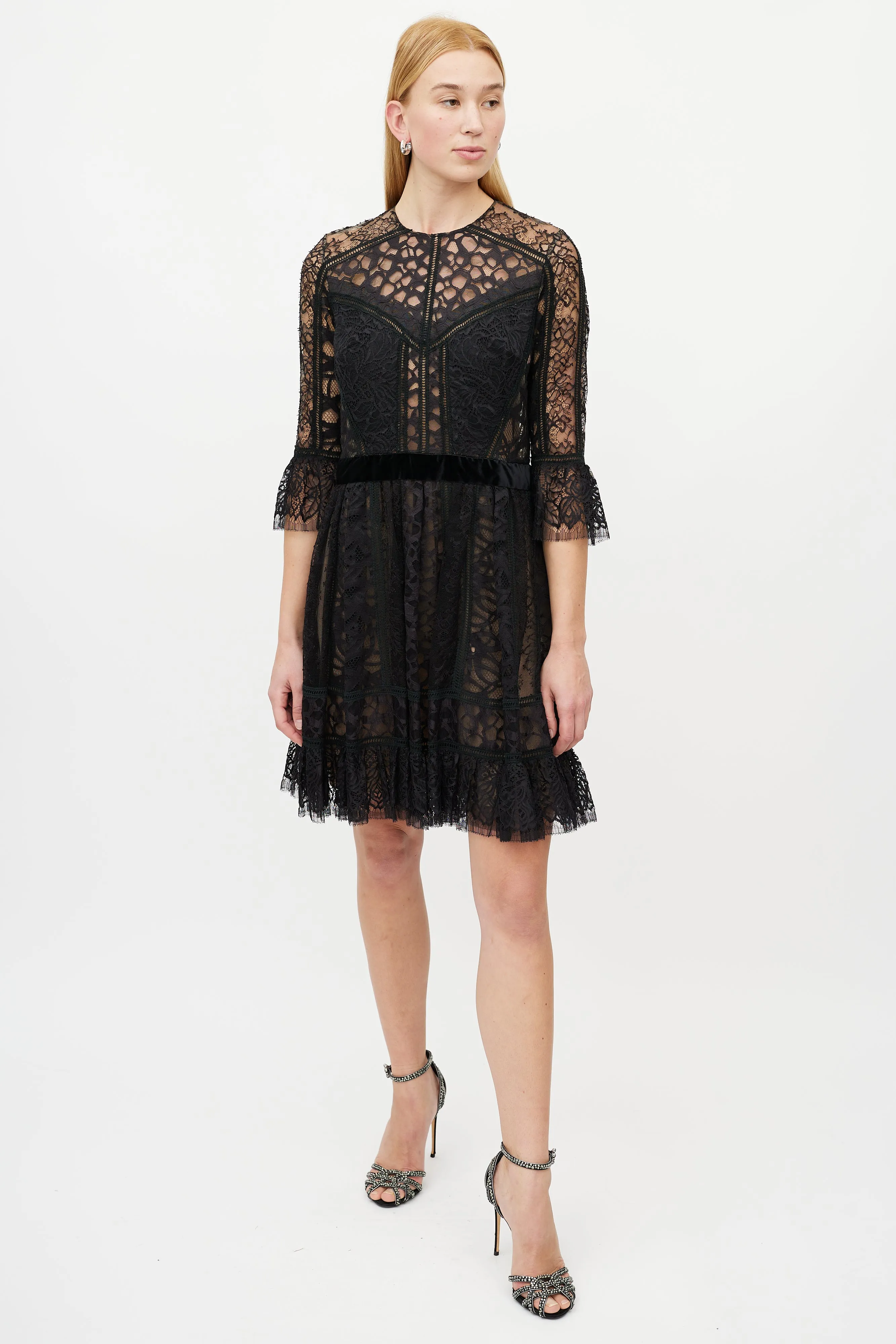 Black Floral Lace Dress