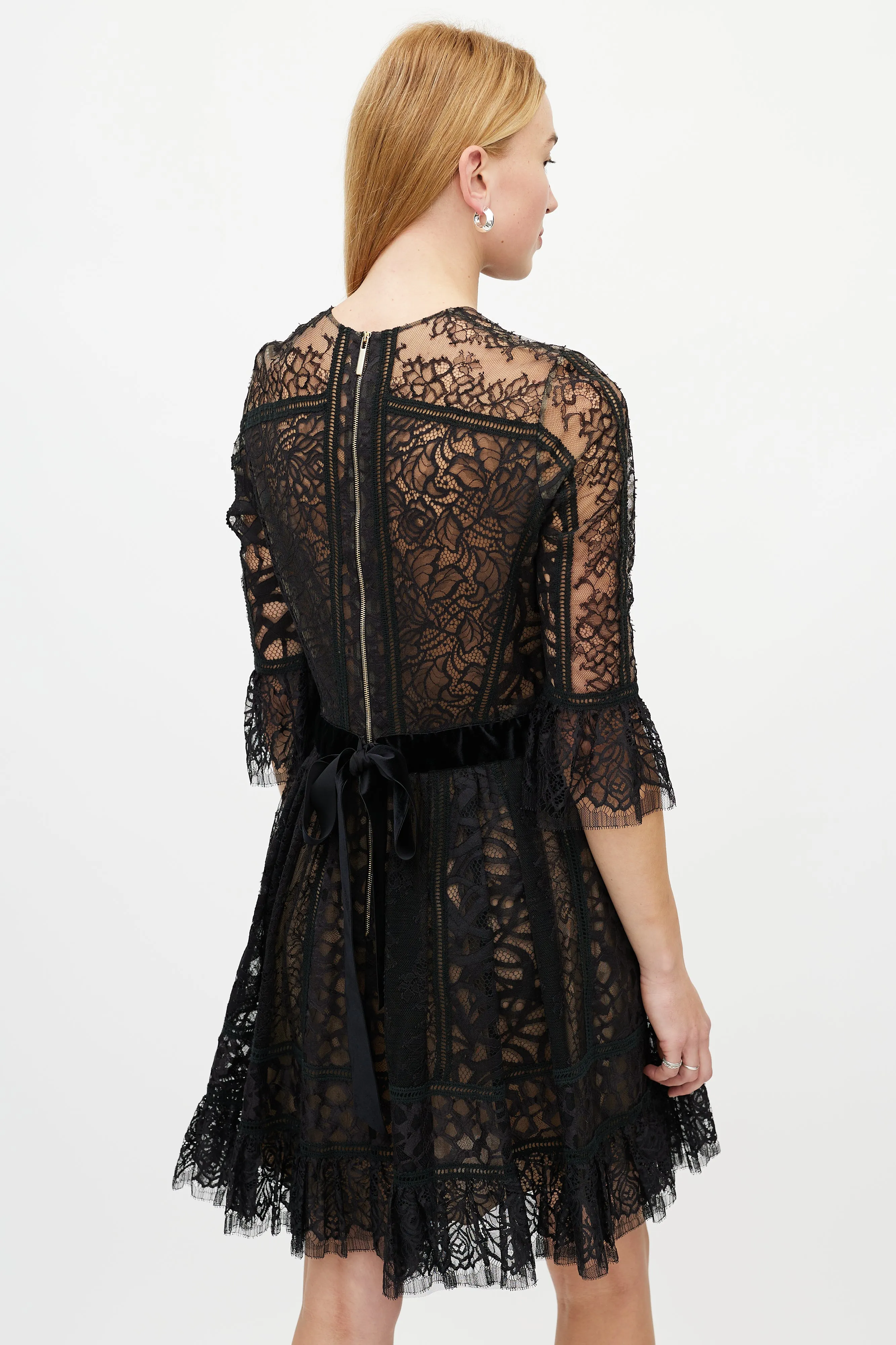 Black Floral Lace Dress