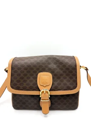 Celine Brown Macadam Accordion Crossbody