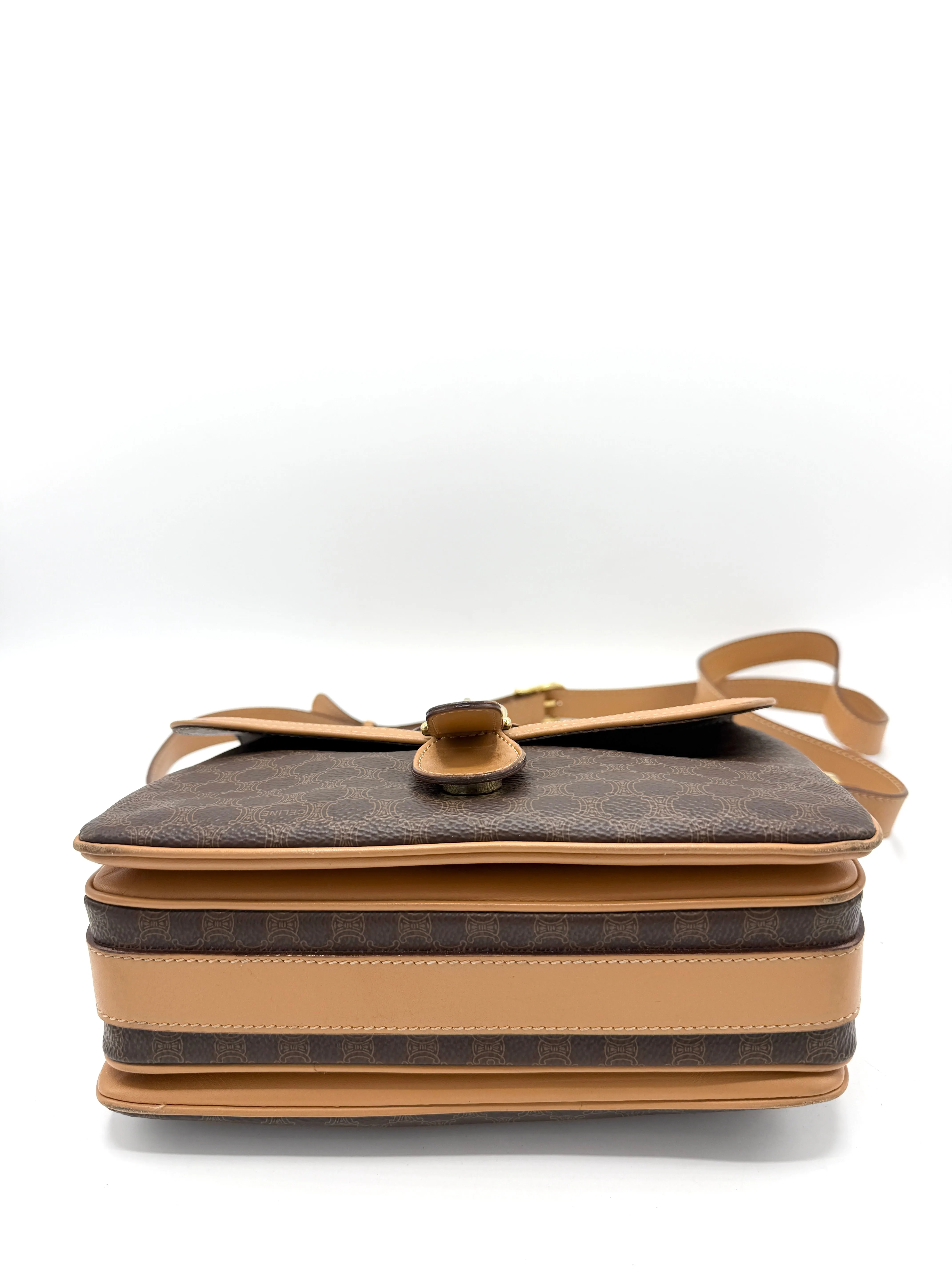 Celine Brown Macadam Accordion Crossbody