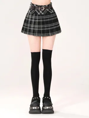 Cool Belt Skirt Check College