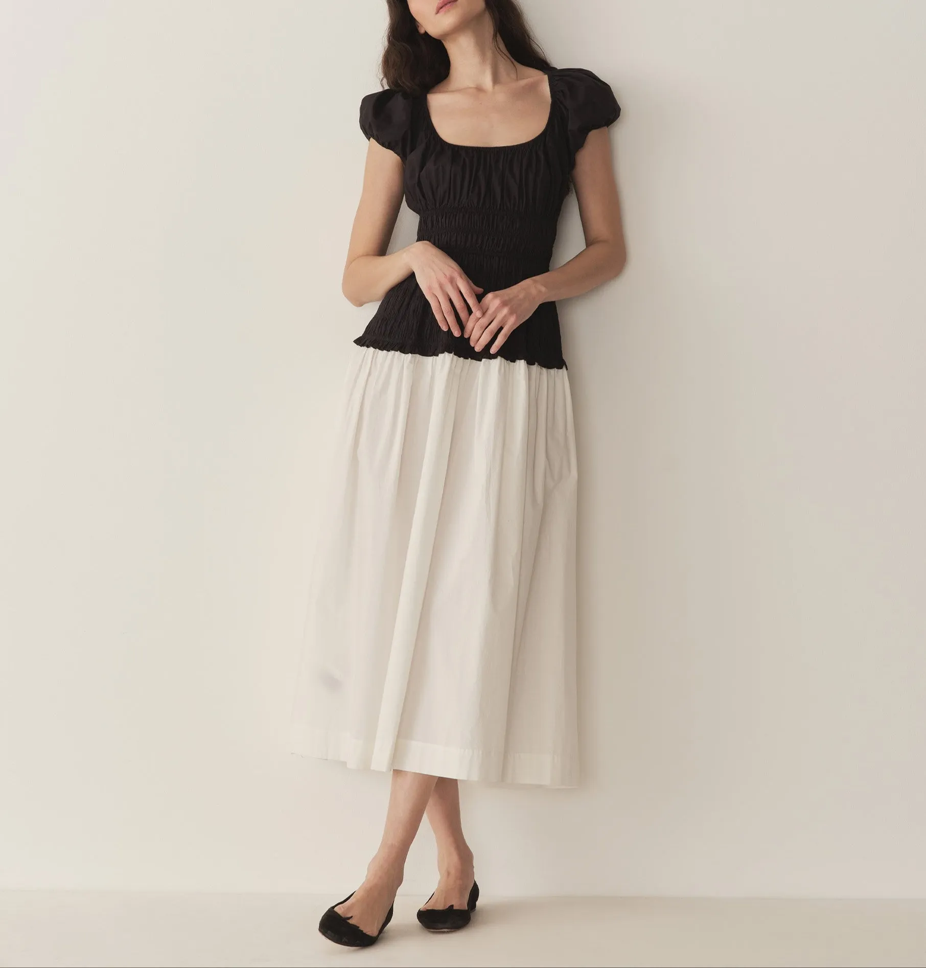 Enya Dress in Black with Salt