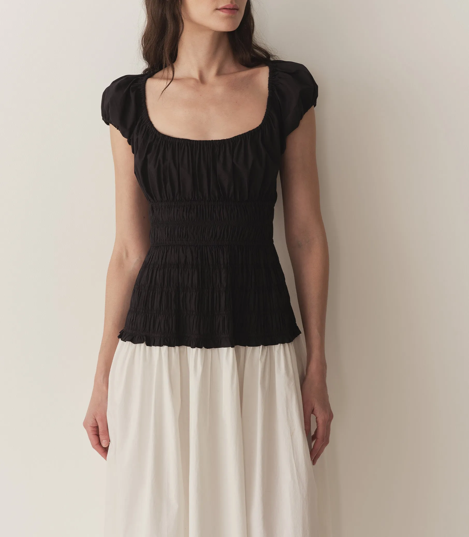Enya Dress in Black with Salt