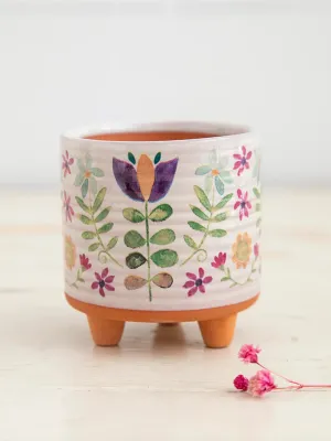 FOLK FLOWER MINI ARTISAN PLANTER