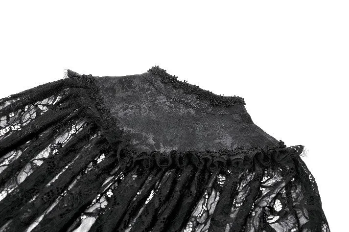 Gothic Elegant Vintage Lace Oversized Sleeves  Cape BW151