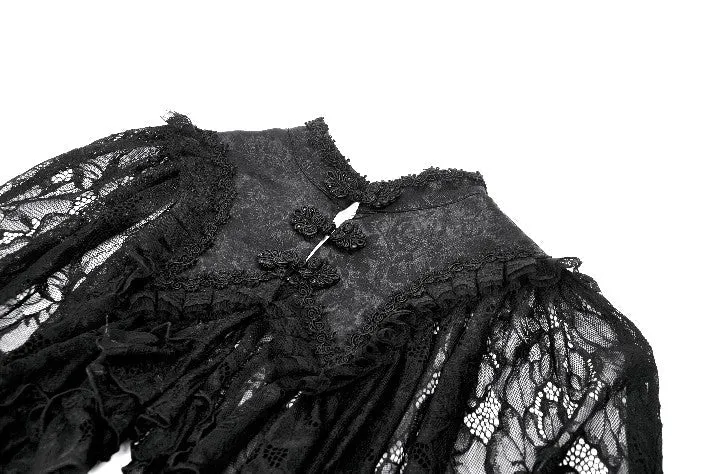 Gothic Elegant Vintage Lace Oversized Sleeves  Cape BW151