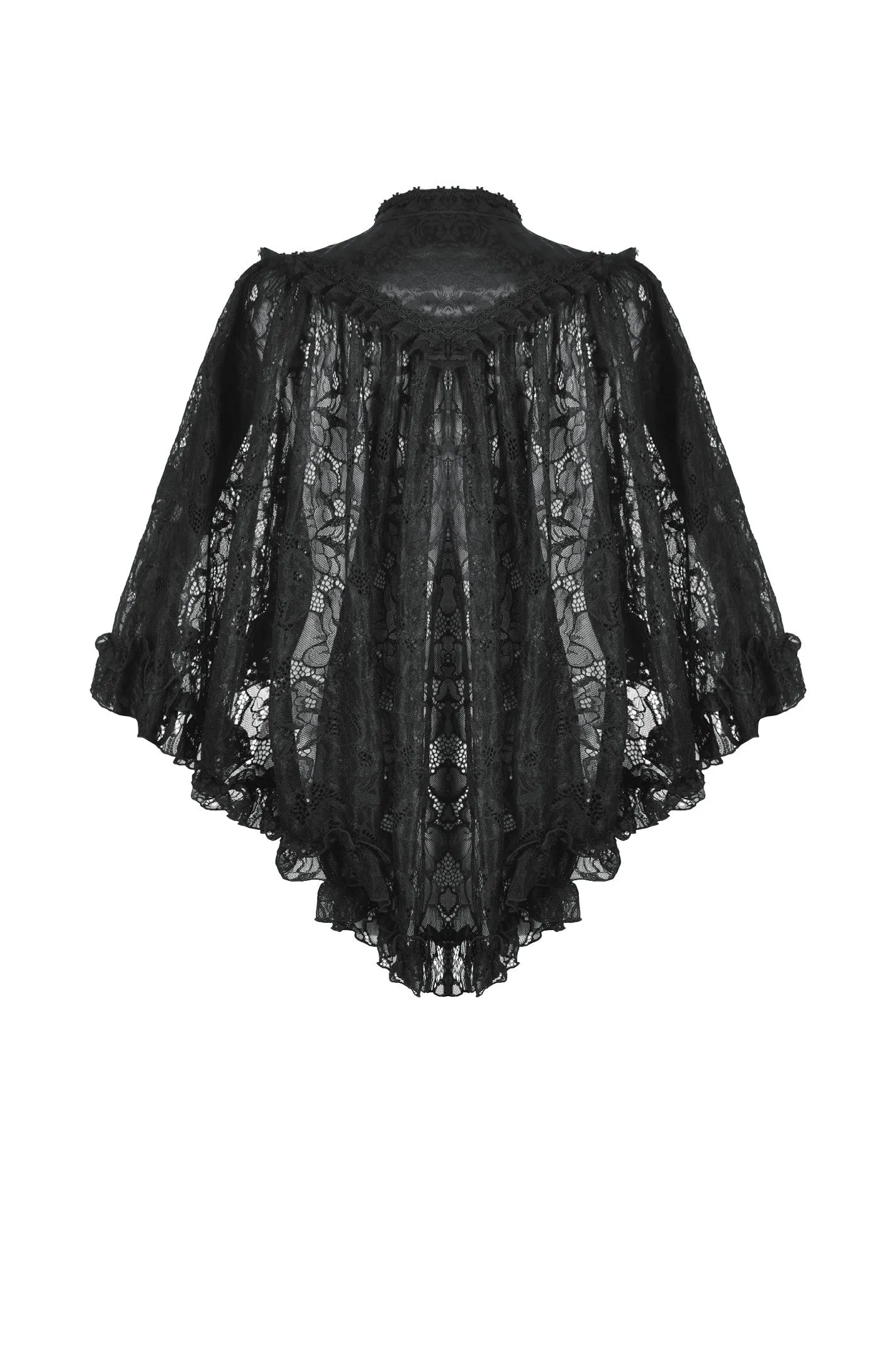 Gothic Elegant Vintage Lace Oversized Sleeves  Cape BW151