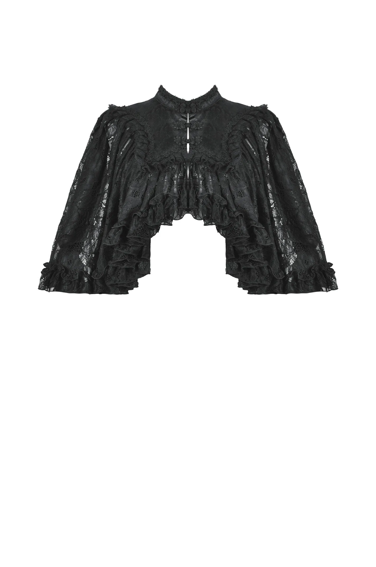 Gothic Elegant Vintage Lace Oversized Sleeves  Cape BW151