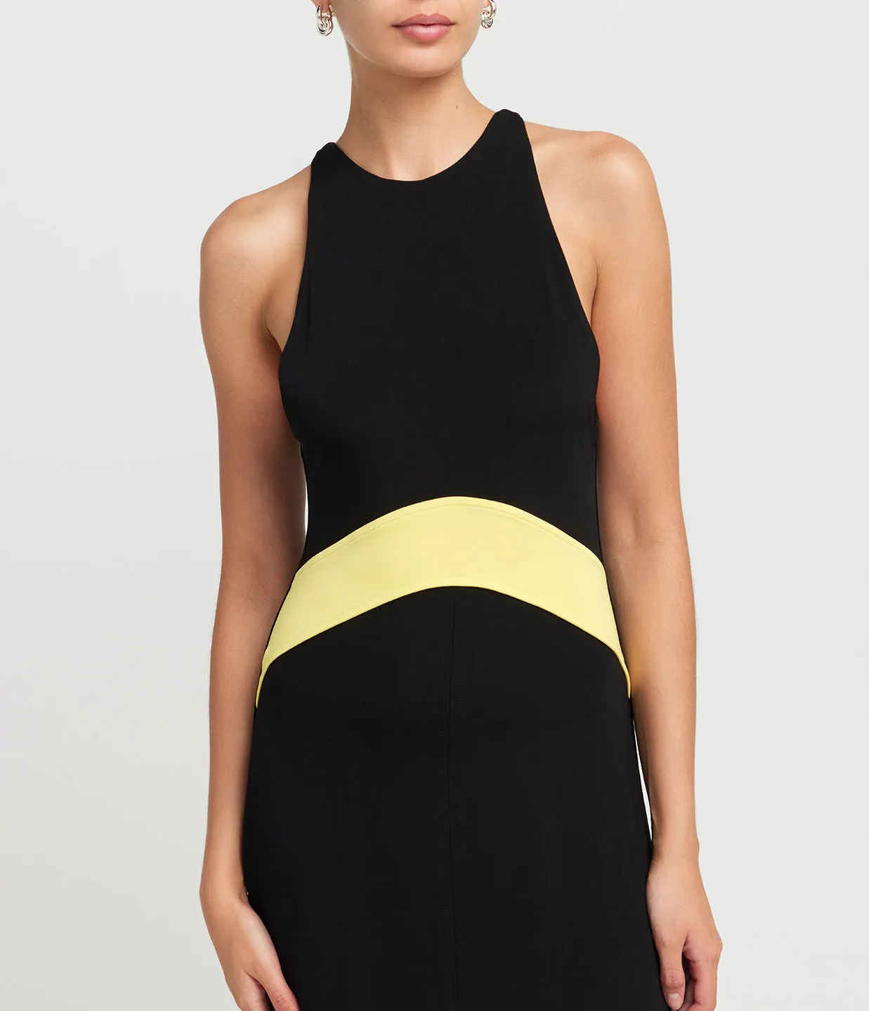 Jonati Halter Dress in Noir