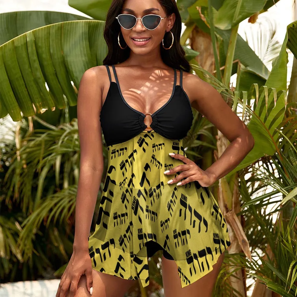 KING YAHWEH LUXE II Ladies Split Skirt Swimsuit