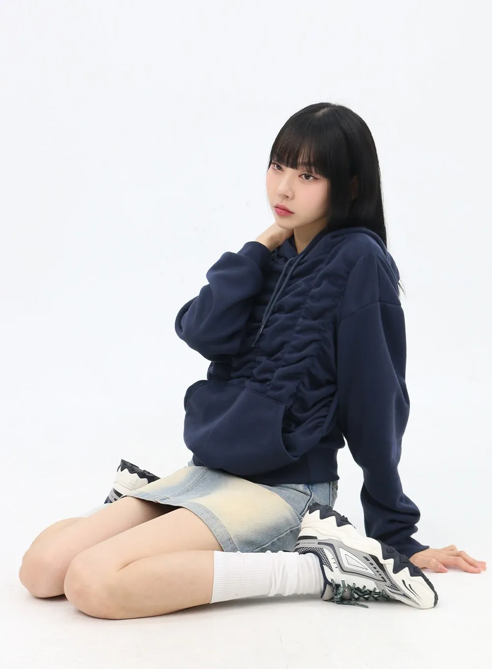 Light Washed Denim Mini Skirt IN310