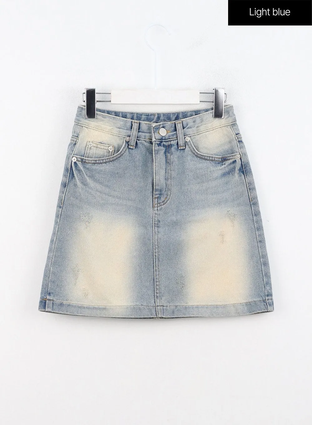 Light Washed Denim Mini Skirt IN310
