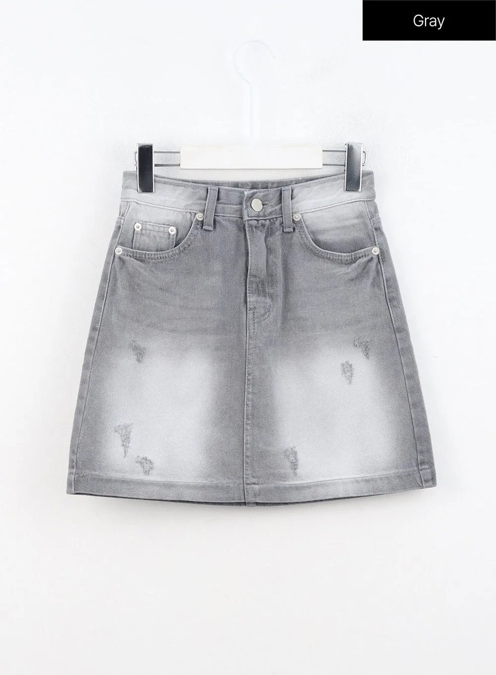 Light Washed Denim Mini Skirt IN310