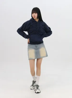 Light Washed Denim Mini Skirt IN310