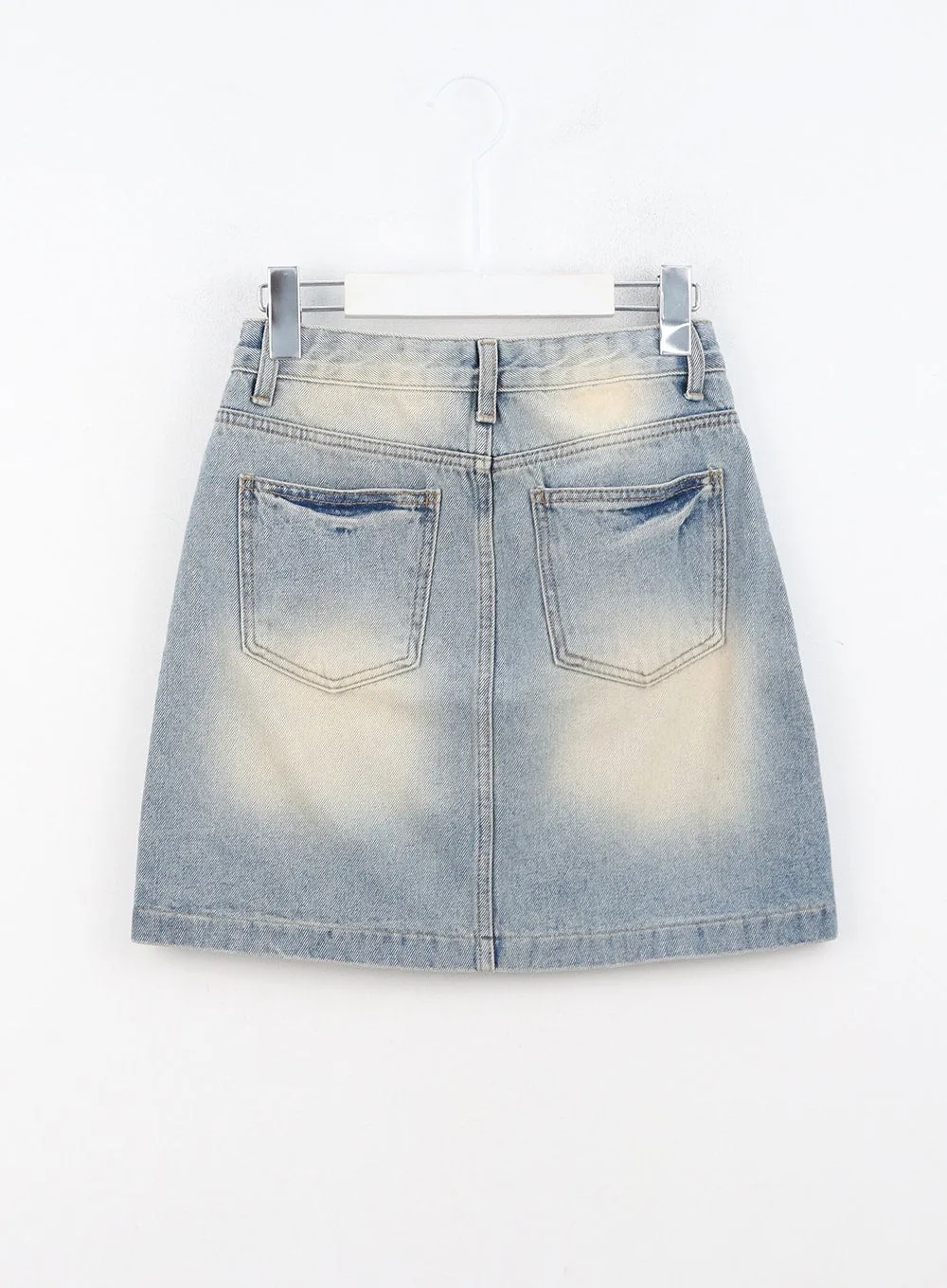 Light Washed Denim Mini Skirt IN310