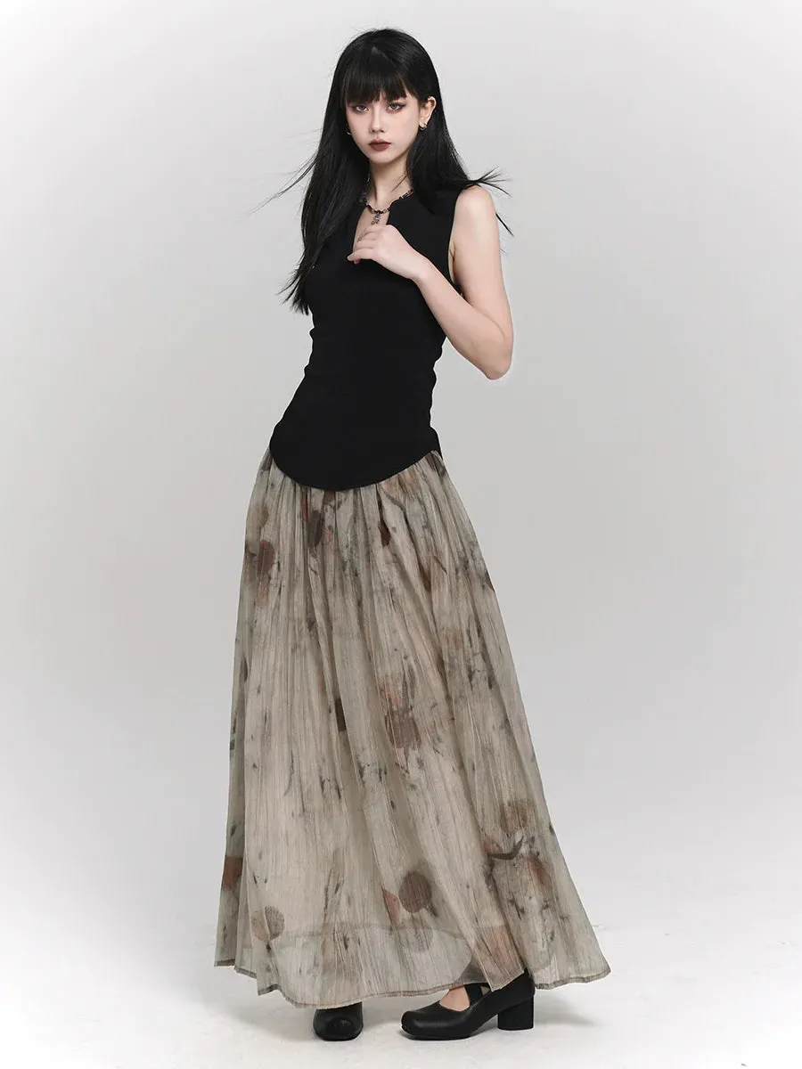Sheer Ghost Art Girl Skirt China