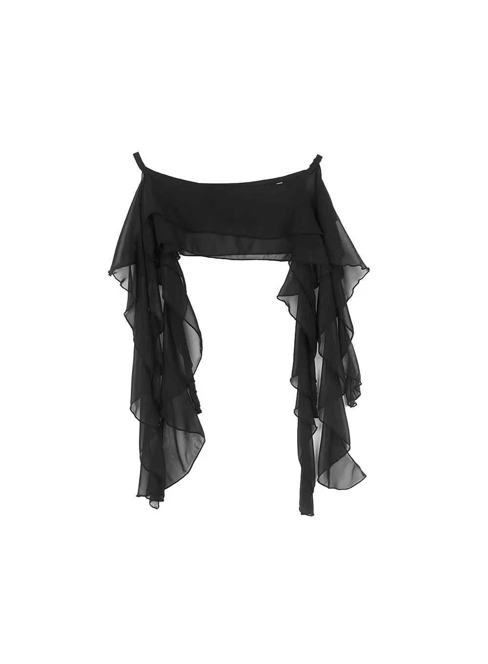 Sheer Tiered Ruffle Skirt CA514