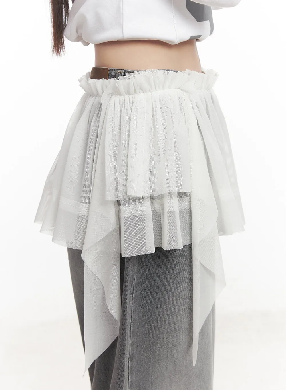 Sheer Wrap Mini Skirt CM520