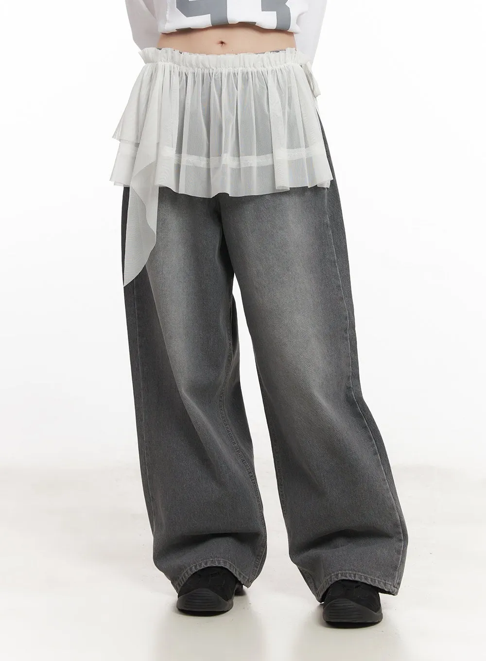 Sheer Wrap Mini Skirt CM520