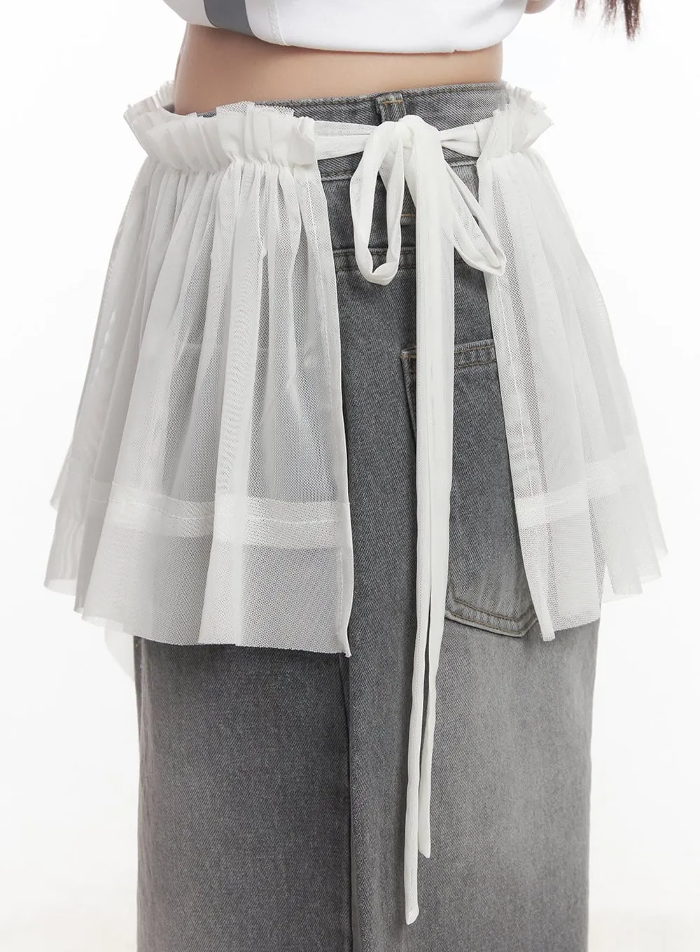Sheer Wrap Mini Skirt CM520