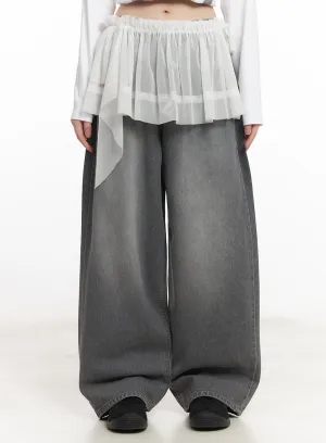 Sheer Wrap Mini Skirt CM520