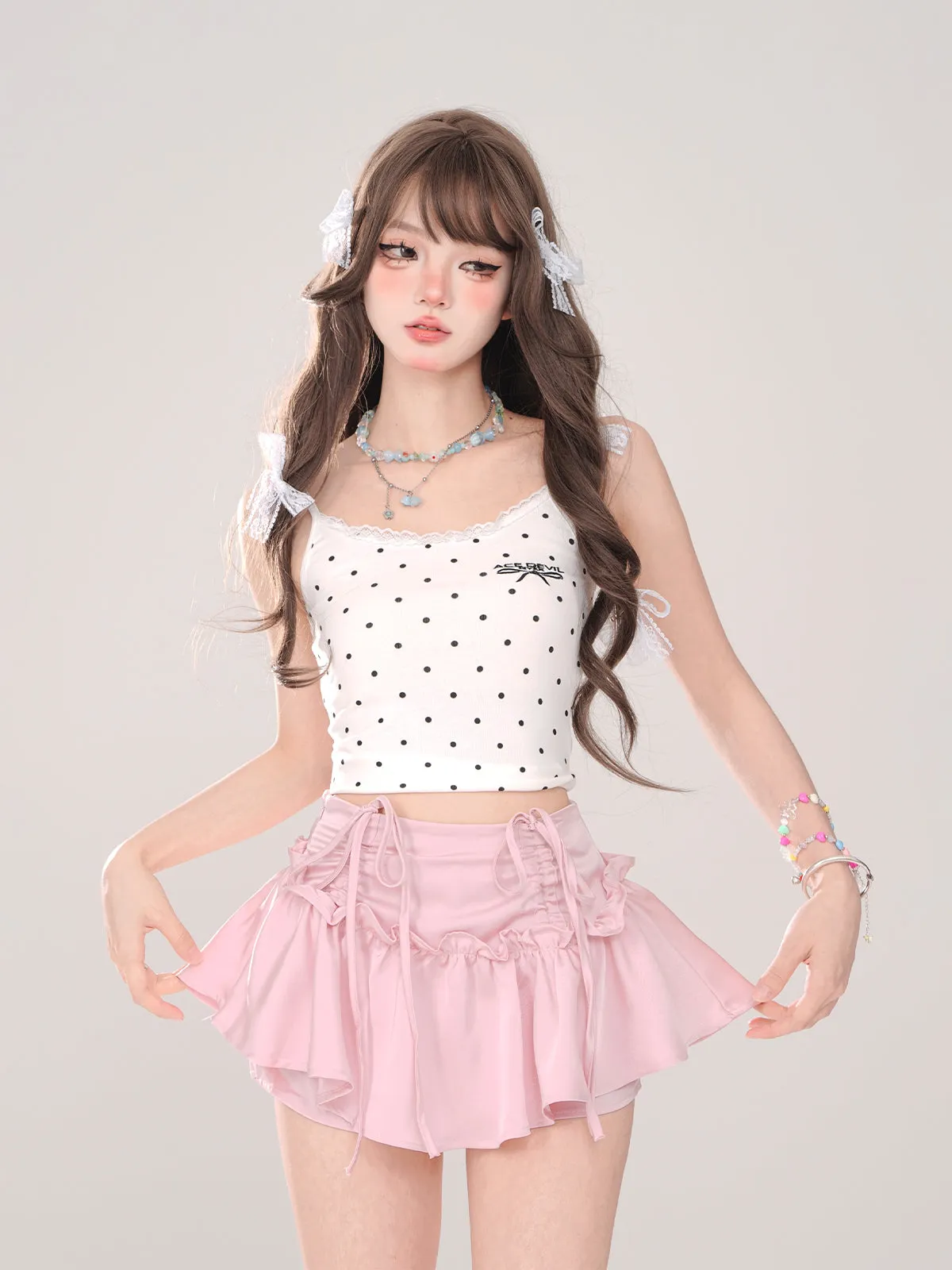 Sunset Skirt Pink Swan White