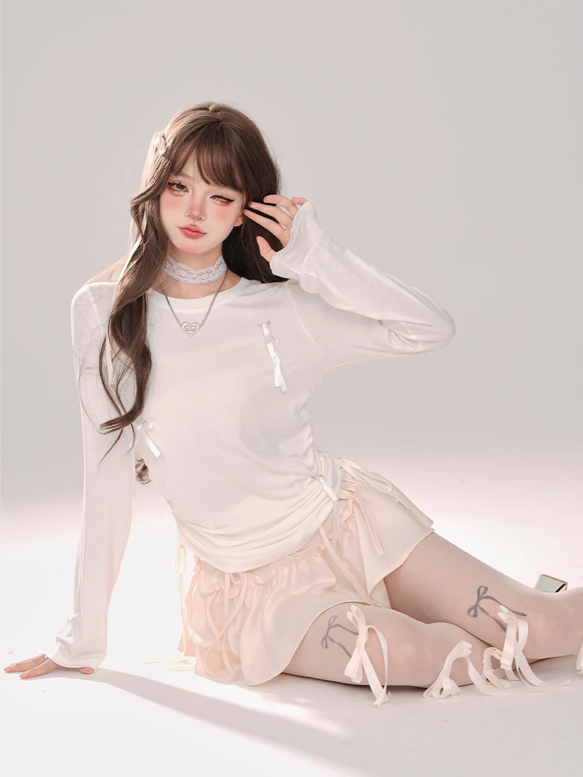 Sunset Skirt Pink Swan White