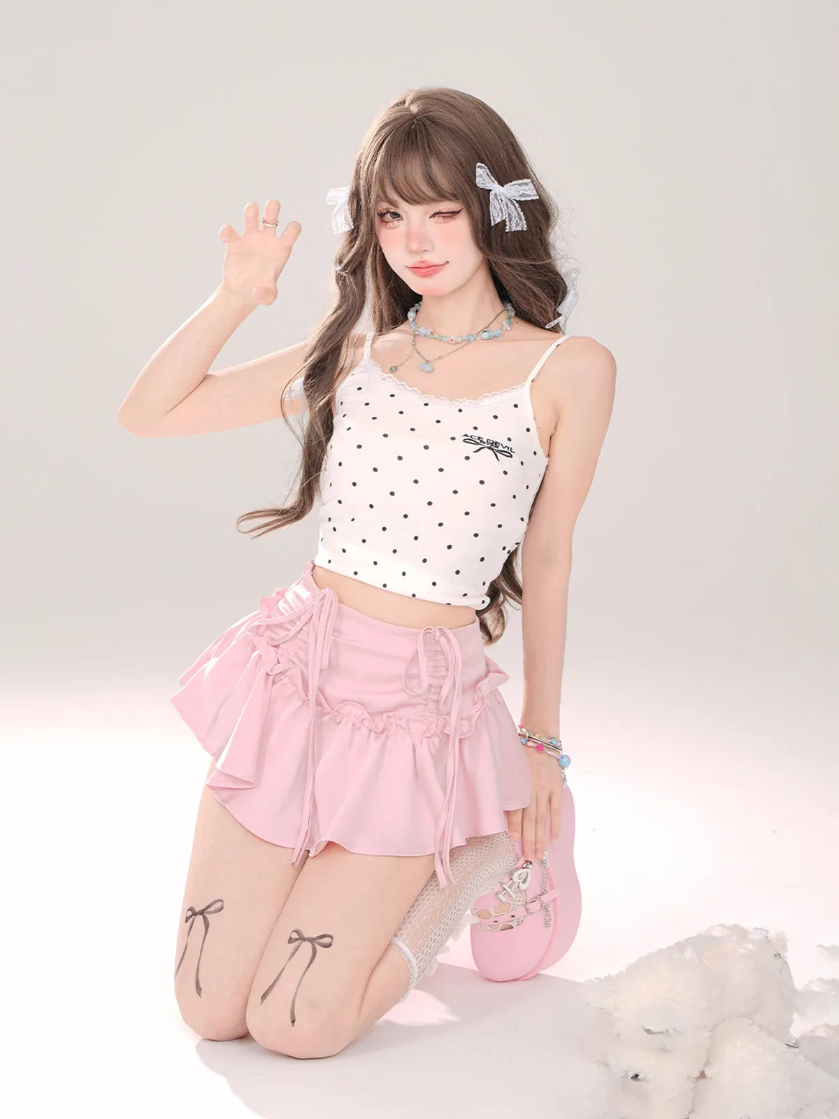Sunset Skirt Pink Swan White