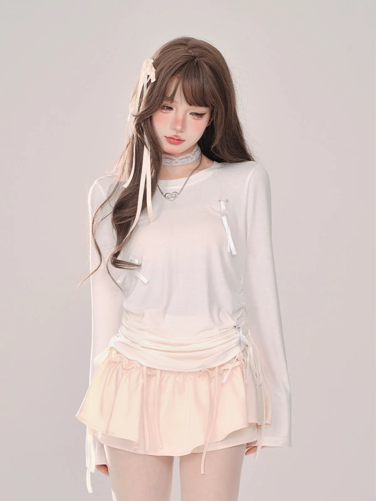 Sunset Skirt Pink Swan White