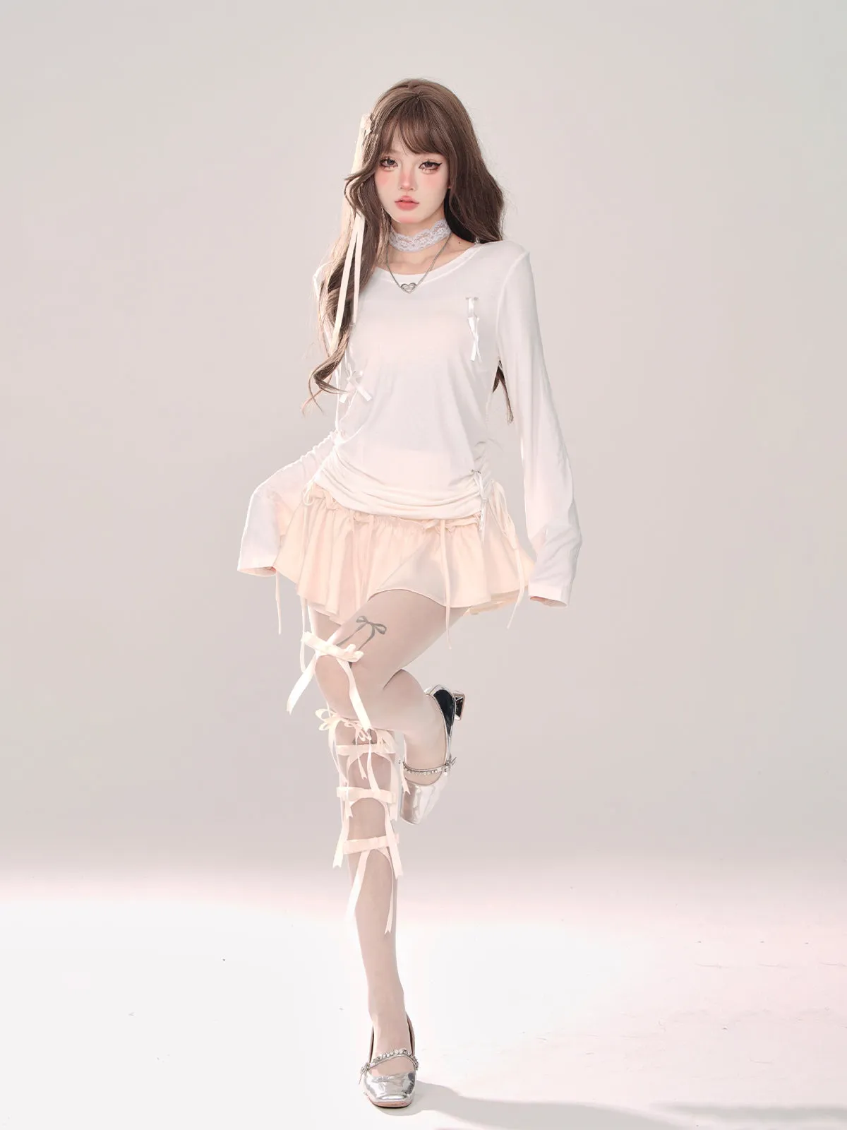 Sunset Skirt Pink Swan White