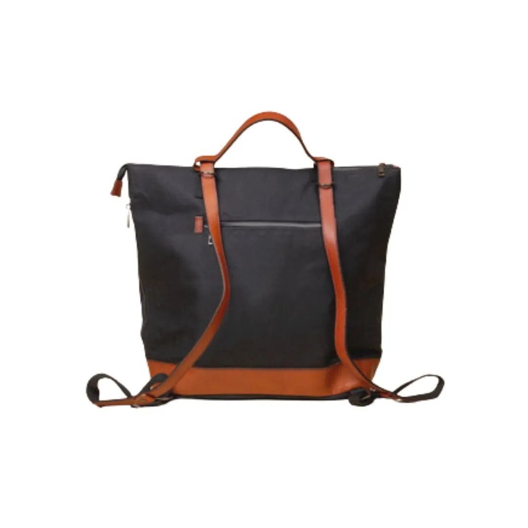 The Luxe Arch Bag - Black / Tan