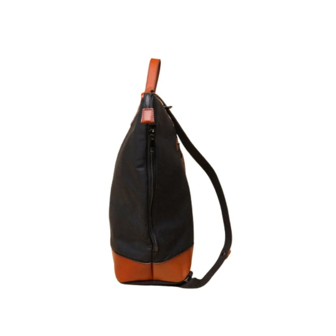 The Luxe Arch Bag - Black / Tan