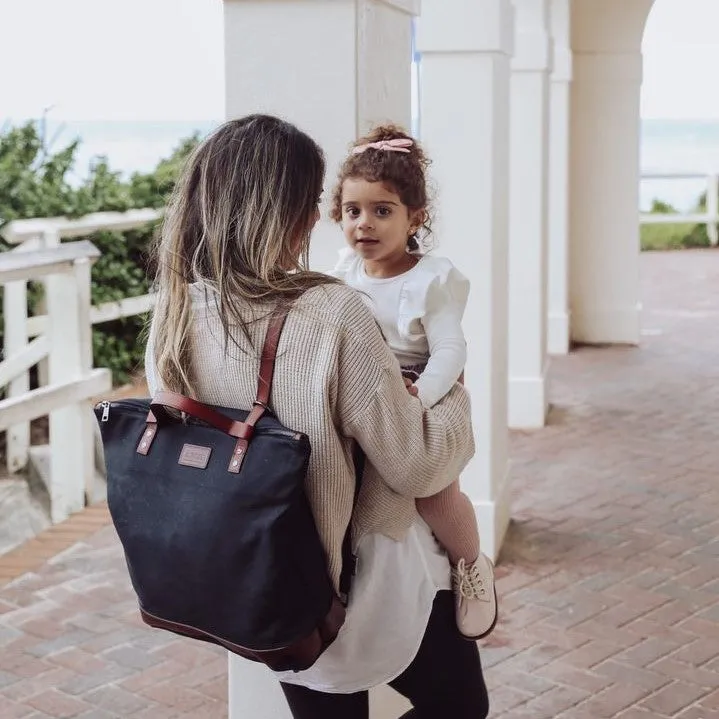 The Luxe Arch Bag - Black / Tan