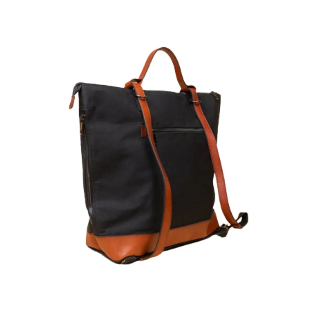 The Luxe Arch Bag - Black / Tan