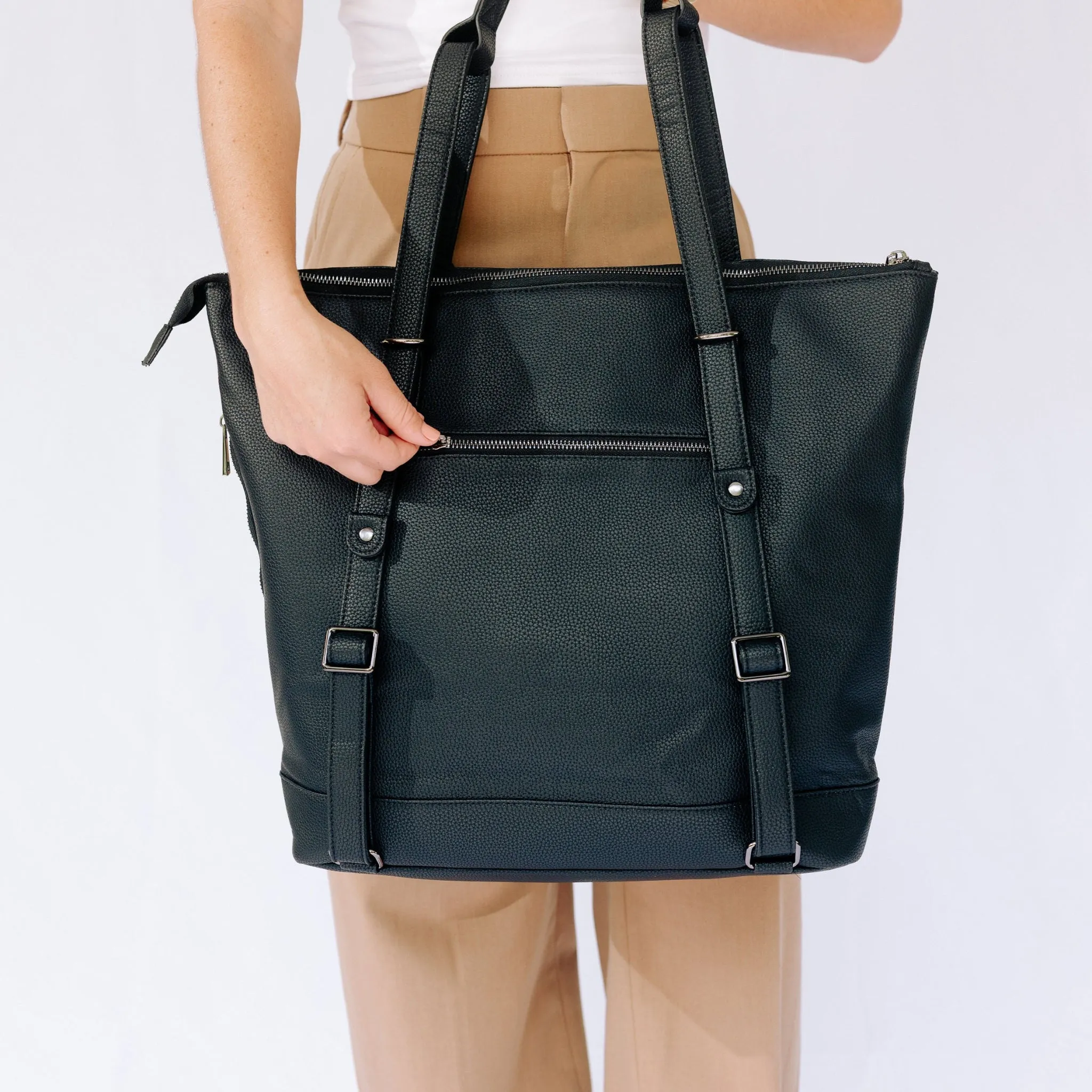 The Luxe Arch Bag - Vegan Black