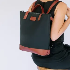 The MINI Luxe Arch Bag - Black / Tan