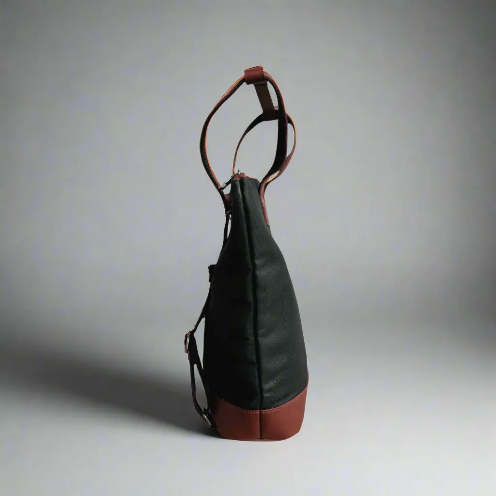 The MINI Luxe Arch Bag - Black / Tan