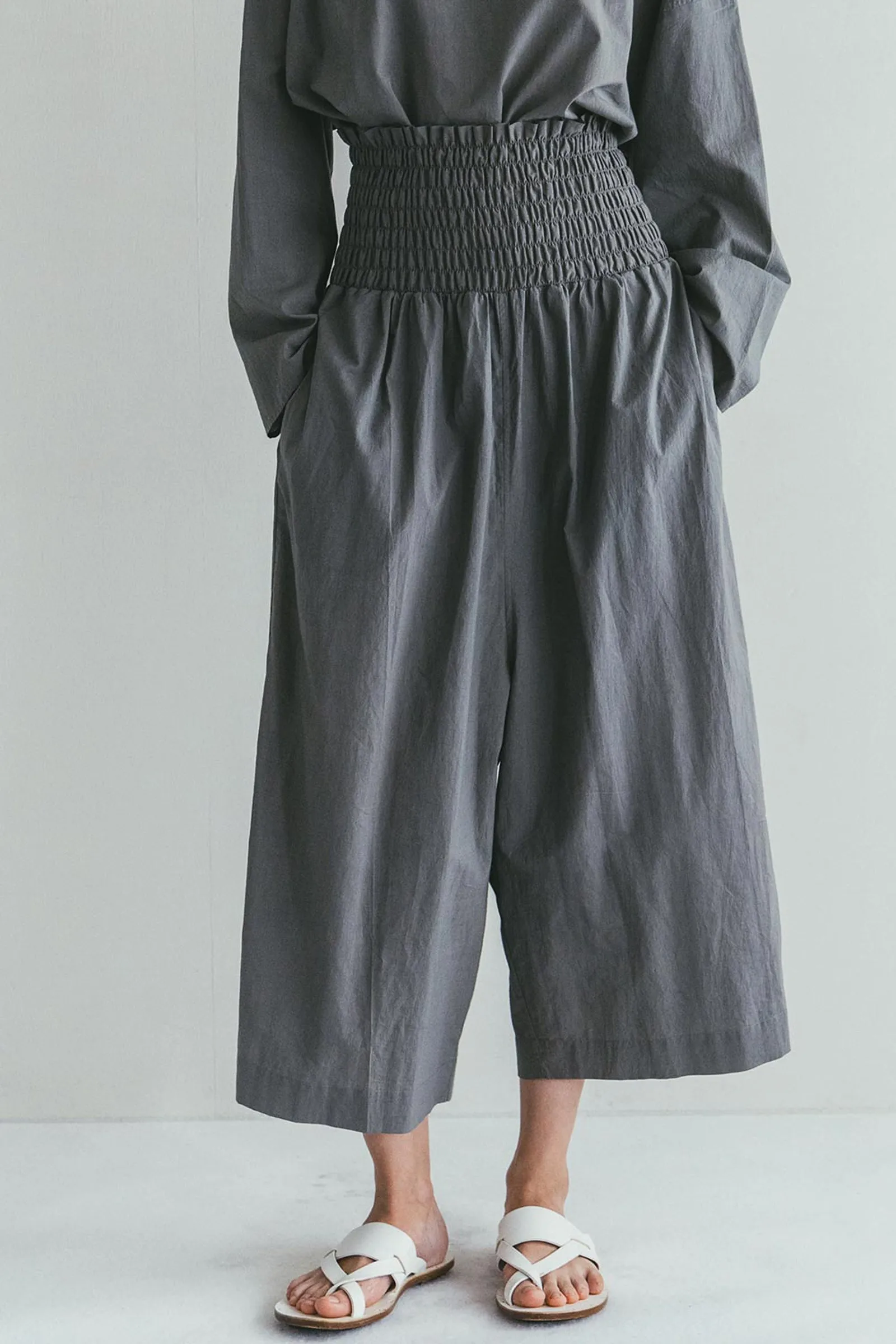 Women Cotton Shiring Pants - Grey