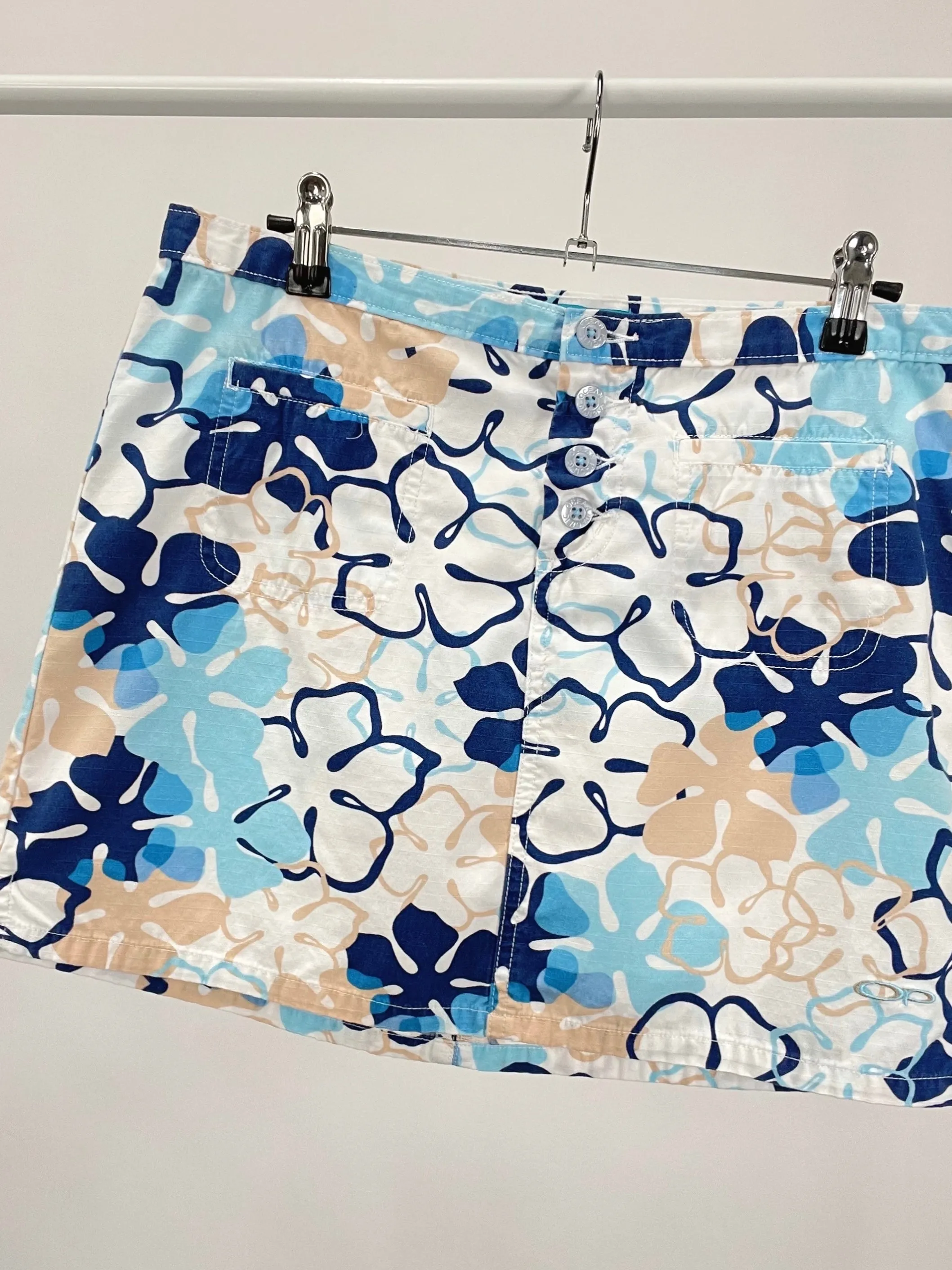 Y2K Ocean Pacific Floral Cotton Mini Skirt (S/M)