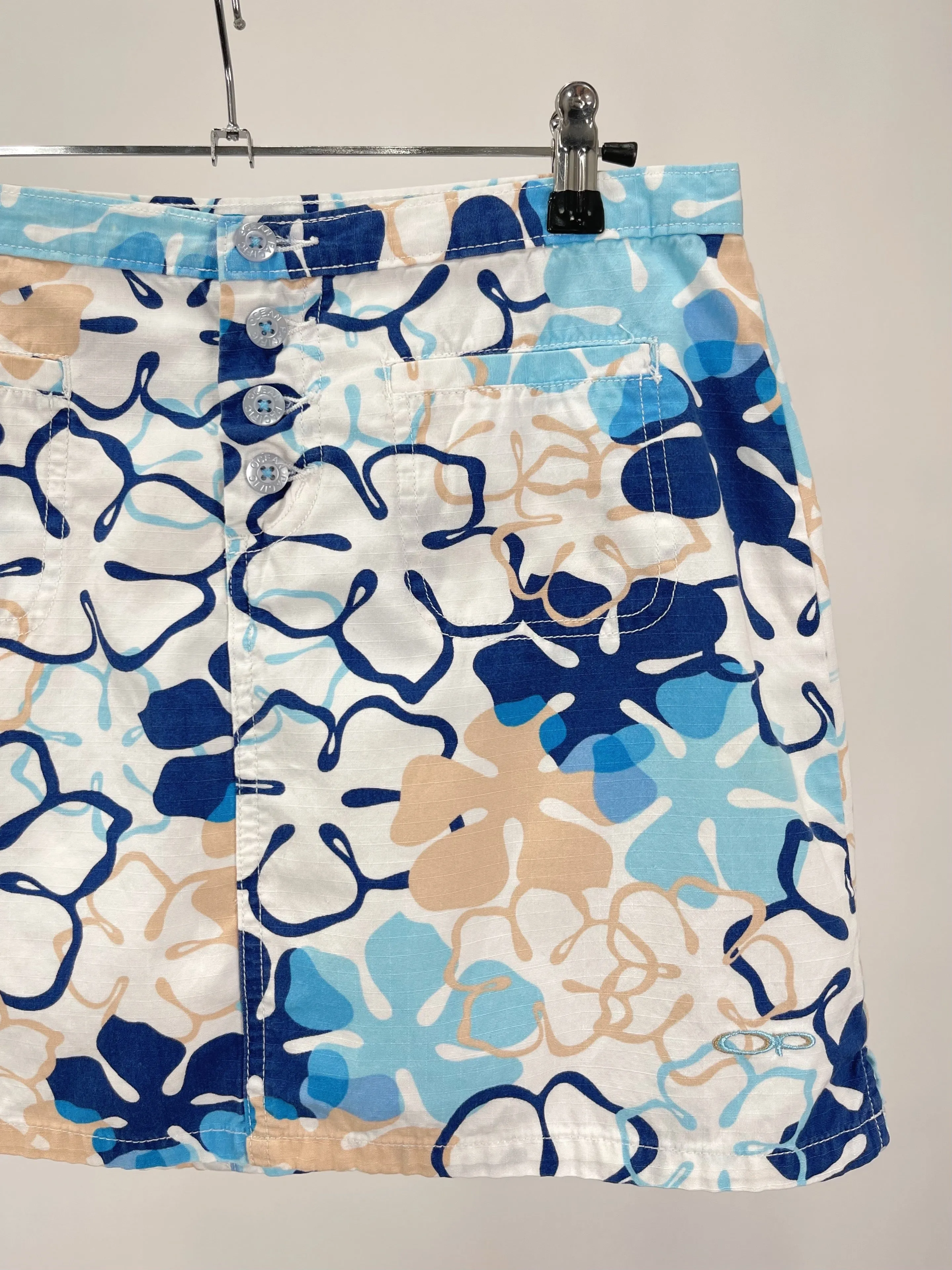 Y2K Ocean Pacific Floral Cotton Mini Skirt (S/M)