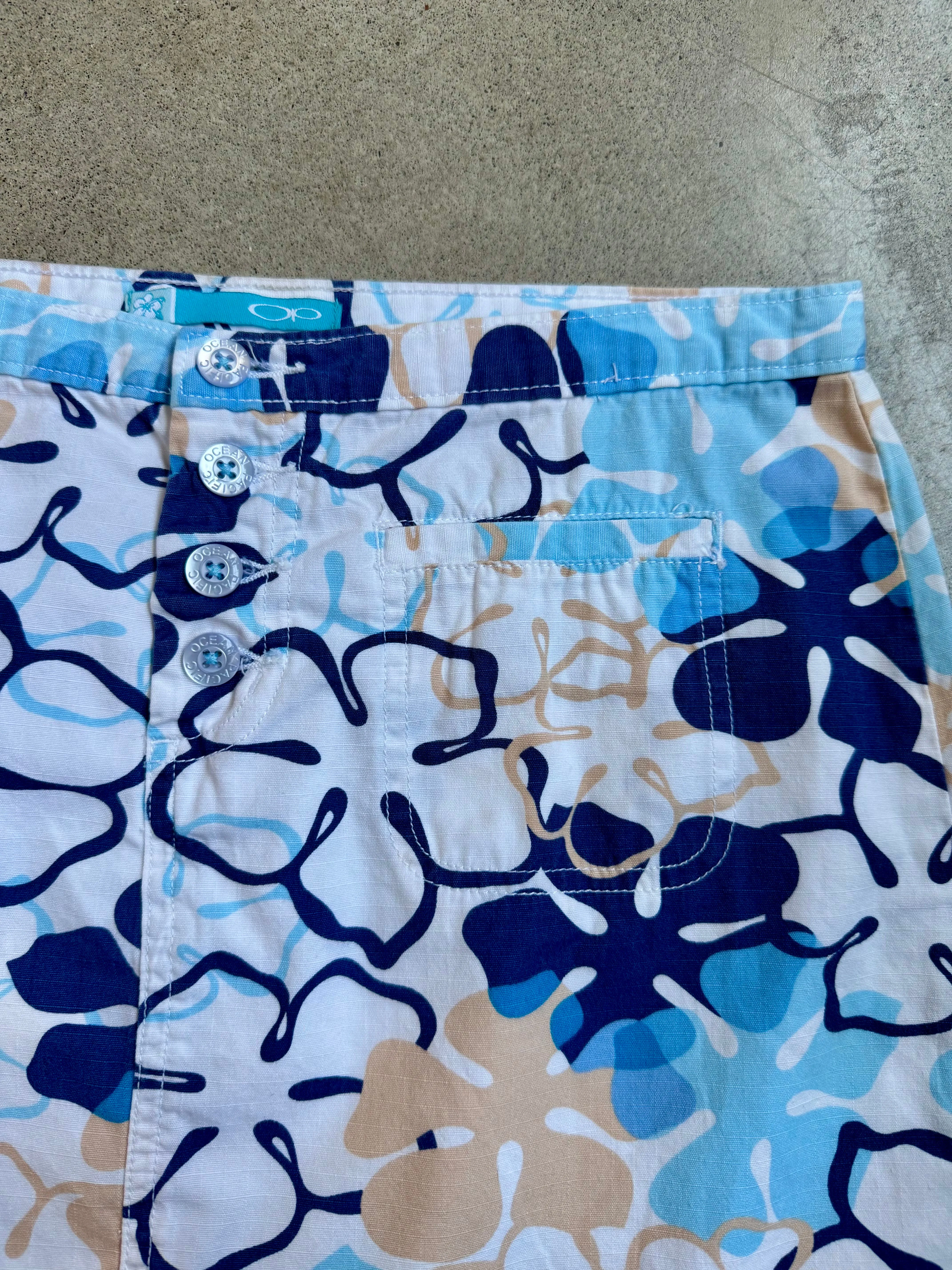 Y2K Ocean Pacific Floral Cotton Mini Skirt (S/M)