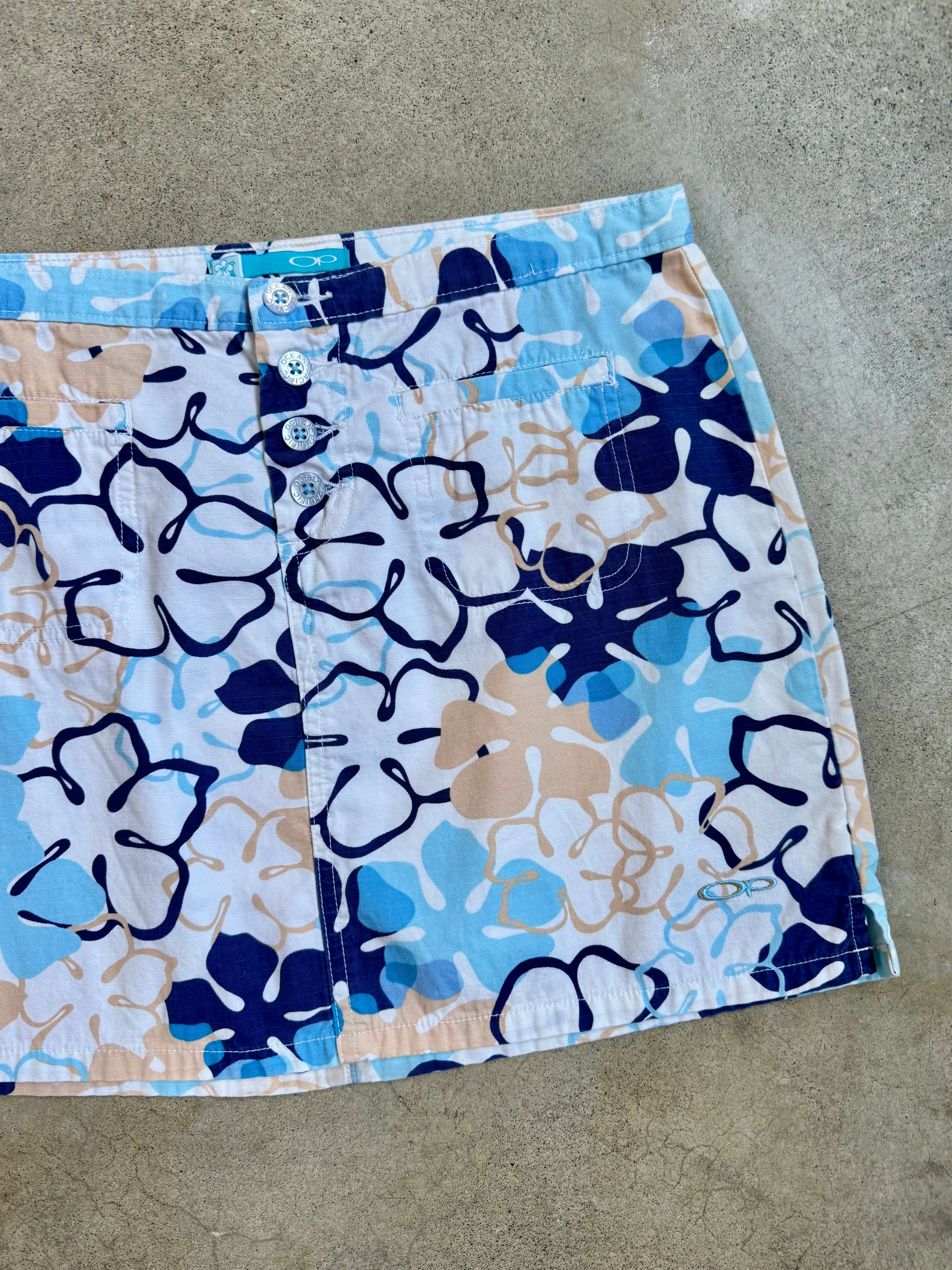 Y2K Ocean Pacific Floral Cotton Mini Skirt (S/M)